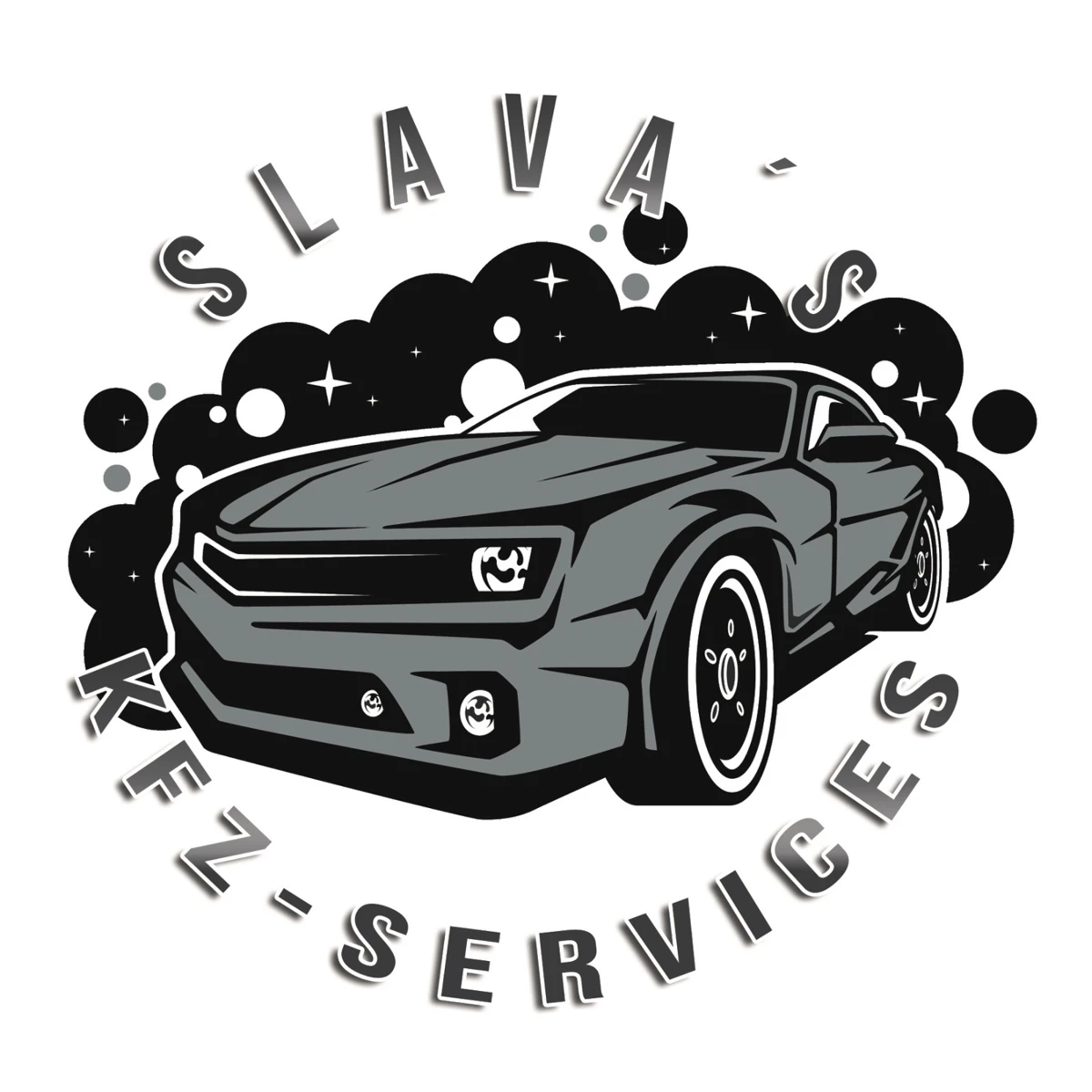 Slava’s KFZ-Services Logo mit Fahrzeugmotiv